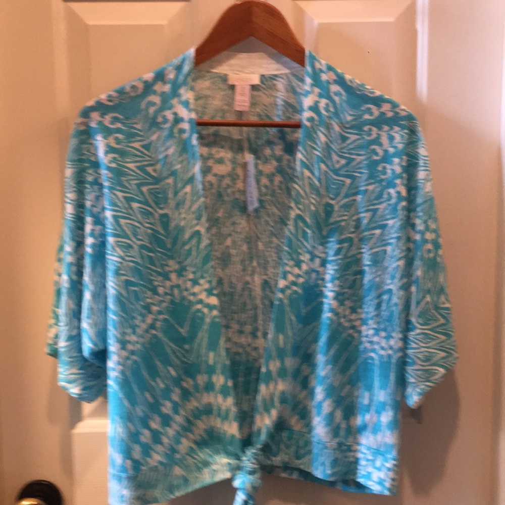CHICO’S Modern Blues Belize Cardigan Sweater